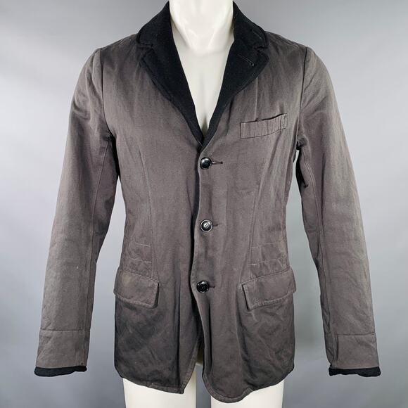 SAGE DE CRET Size M Black Grey Reversible Nylon Blend Jacket - Picture 1 of 7